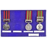An India 1849-95 Medal with 'Bhootan' clasp impressed to 388 J. J. Usher H Ms. 55th Regiment and two