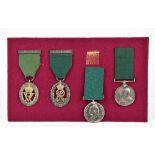 Two For Long Service in the Volunteer Force Medals, the Victorian example impressed to Cpl.