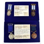 LIVERPOOL SHIPWRECK AND HUMANE SOCIETY; two marine medals, the first in silver awarded to William