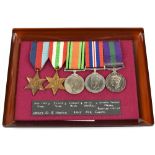 A WWII medal group of five comprising General Service Medal with 'Palestine 1945-1948 clasp, War and