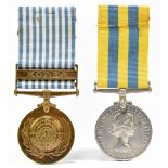 An Elizabeth II and United Nations Korea Medal pair, the former awarded to 14194014 Sgt. R. Martinez