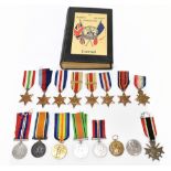 A group of WWI medals comprising a War and Victory duo awarded to 352548 Pte. W.E. Davies Manchester
