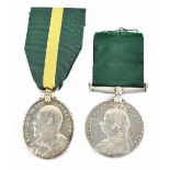 A Victorian For Long Service in the Volunteer Force Medal with engraved naming to volunteer J.
