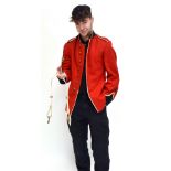 A late 19th/early 20th century British Army Red Coat jacket bearing bullion crown above