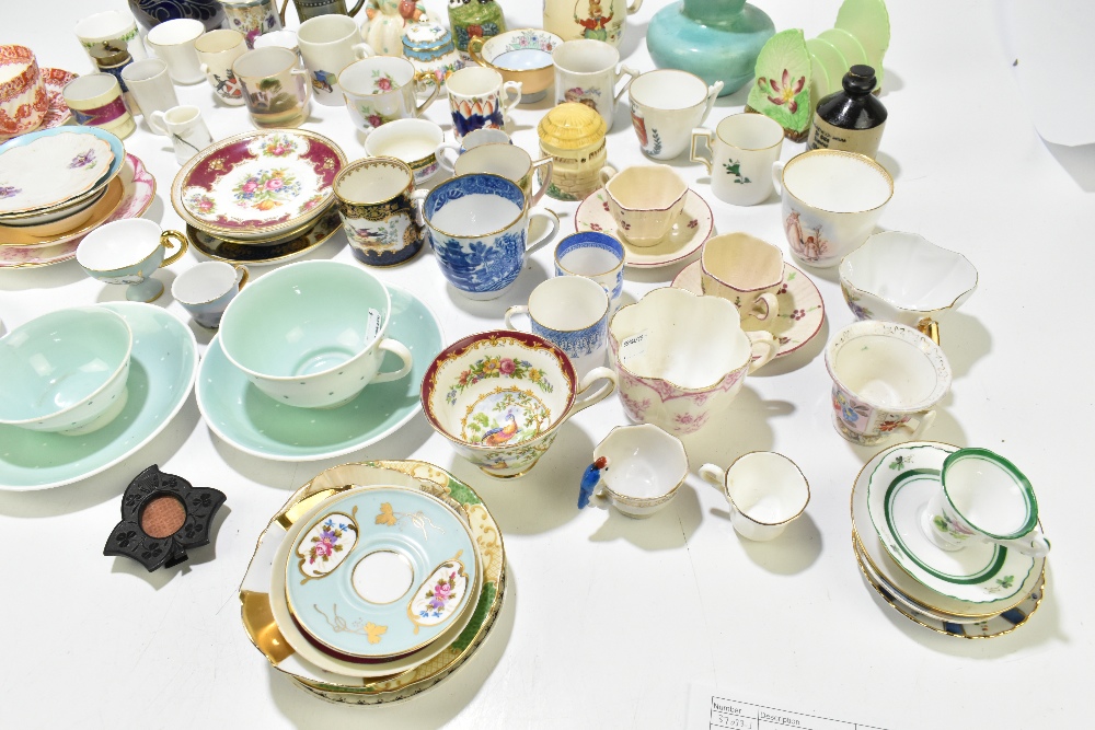 An assortment of decorative cups and saucers, vases, jugs and model animals, including a Carlton - Image 5 of 6