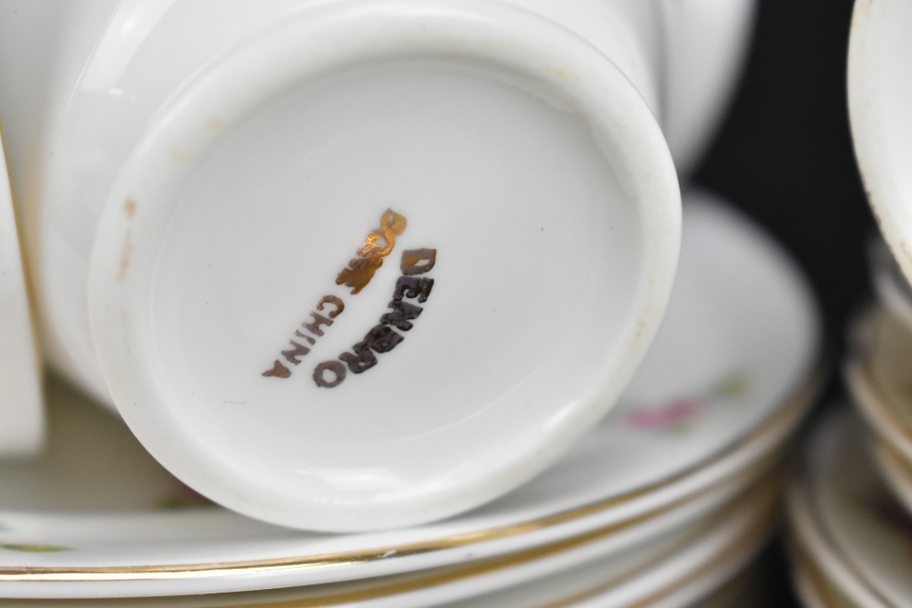 An assortment of decorative tea wares including six plates and saucers printed with flowers under - Image 3 of 5