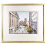 ROBERT 'BOB' RICHARDSON (born 1938); pastel, 'St Anne's Square, Manchester', signed lower left, 42.5