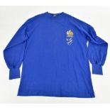 GEORGE BEST; a Toffs Manchester United retro-style cotton long-sleeved shirt signed and further