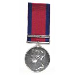 A Victorian Military General Service Medal 1793-1814 with 'Barrosa' clasp officially impressed to J.