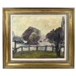 RONALD OSSORY DUNLOP RA (1894-1973); oil on canvas, 'The Thames, Richmond', signed lower right, with