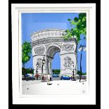 DYLAN IZAAK; acrylic on aluminium, 'Arc de Triumphe', initialled lower right, 99 x 78cm, framed