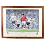KEITH FEARON; limited edition print, 'Breaking Through', Ryan Giggs running between two Liverpool FC