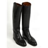 A pair of Maxwell of London black leather riding boots, height 48cm, length of sole 27.5cm.