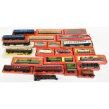 TRI-ANG - HORNBY; a collection of model railway items, including three engines and tenders, numbered