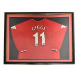 RYAN GIGGS; a signed replica Manchester United shirt, given to the vendor's son when he attended the