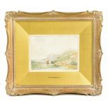 EDMUND MORISON WIMPERIS (1835-1900); watercolour, sailing vessel on coastline, initialled 11 x 16.