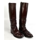 A pair of Marcy brown leather riding boots, height 42cm, length of sole 27cm. Additional