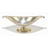 ***WITHDRAWN*** ADIE BROS; a George V hallmarked silver shaped oval footed bowl, with twin