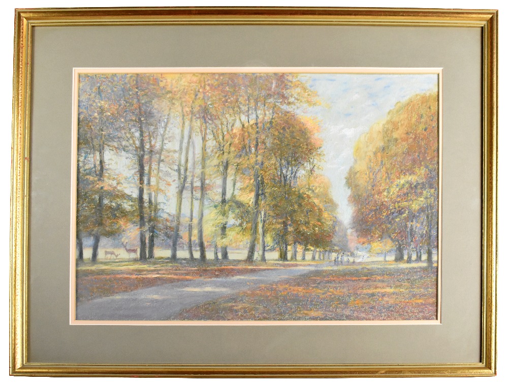 ROBERT 'BOB' RICHARDSON (born 1938); pastel 'Dunham Park, Feb. 1981', signed, titled verso, 40 x