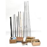 FISHING; a miscellaneous collection of various rods, reels and accessories (qty).