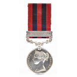 A Victorian India General Service Medal with 'N.E. Frontier 1891' clasp with engraved naming to 4809