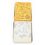 A collection of autographs of the league winners from the 1951-52 season including Jack Crompton,
