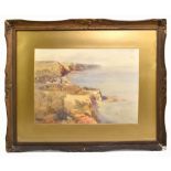 ARTHUR W PERRY; watercolour, Sidmouth, Devon, a coastal landscape, signed, 26.5 x 36.5cm, framed and