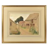 EILEEN CHANDLER (1904-1993); watercolour, 'A Cotswold Farm', signed and dated 1940 and with Royal