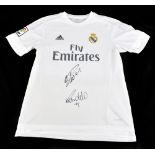 REAL MADRID LEGENDS; an Adidas home shirt signed by Ronaldo (Ronaldo Luís Nazário de Lima) and