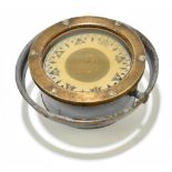 SESTREL; a metal cased motorboat gimbal compass, diameter 16.5cm.