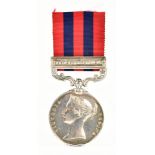 A Victorian India General Service Medal with 'Chin-Lushai 1889-90' clasp engraved to 1300 Private