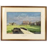 KENNETH REED FRSA; watercolour, 'The Old Course, St. Andrews', signed, 29.25 x 45.5cm, framed. (D)