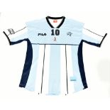 DIEGO MARADONA; an Open Sports Argentina 1986 retro-style tribute shirt with embroidered logo,