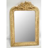 A reproduction Italian-style wall mirror with bevelled mirror plate, height 113cm.