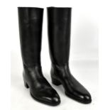 A pair of Foster & Son of London black leather riding boots, height 37cm, length of sole 28cm.