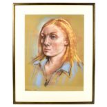 PETER HOWSON OBE (Scottish, born 1958); pastel and coloured chalks, 'Girlfriend', signed and dated