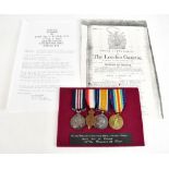 A WWI Military Medal and trio awarded to 14457 Sgt. W. Raynor 24th Battalion Manchester Regiment,