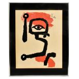 AFTER PAUL KLEE; coloured lithograph, 'Kettledrummer, 1940', 60 x 48cm, framed and glazed.Additional