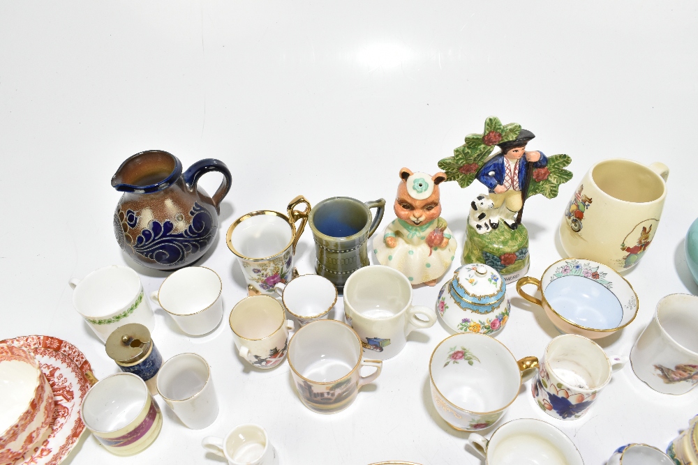 An assortment of decorative cups and saucers, vases, jugs and model animals, including a Carlton - Image 3 of 6