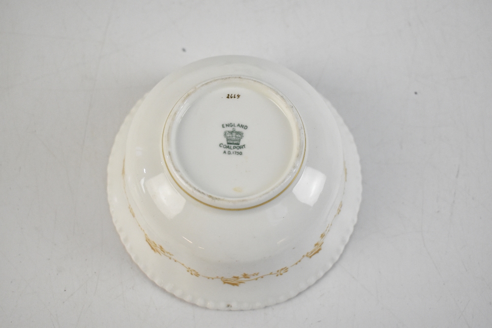 COALPORT; a eleven pieces of 'Batwing' pattern tea wares, comprising two green 'Batwing' cake plates - Image 8 of 14