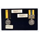 A Queen's Sudan 1896-98 and Khedive's Sudan 1896-1908 medal pair with British Army engraved naming