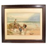 ***WITHDRAWN*** Circle of MYLES BIRKET FOSTER RSW (1825-1899); watercolour, children playing in