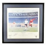 KEITH FEARON; a signed colour print, '66 World Cup Final, England 4 - West Germany 2, signed by