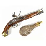 GAMESON & CO OF LONDON; a 16 bore Newland pattern light dragoon flintlock holster pistol, circa