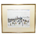 LAURENCE STEPHEN LOWRY RBA RA (1887-1976); signed coloured limited edition print, 'Ferryboats',