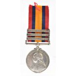A Queen's South Africa Medal with 'Johannesburg', 'Orange Free State' and 'Cape Colony' clasps,