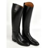 A pair of Foster of London black leather riding boots, height 50cm, length of sole 28.5cm.