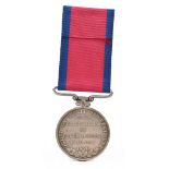 The Order of Merit 22nd Regiment silver medal 'Re-established by Colonel Sir H. Gough, 1st January
