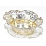 ***WITHDRAWN*** ELKINGTON & CO LTD; an Edward VII hallmarked silver bonbon dish with pierced foliate