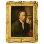 18TH CENTURY ENGLISH SCHOOL; oil on canvas laid on board, portrait study, unsigned, 62 x 45cm,